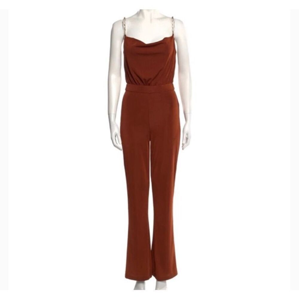 Jason Wu NWT Avant Garde Eveing Jumpsuit Chainlink Shoulder Slinky Steampunk XL